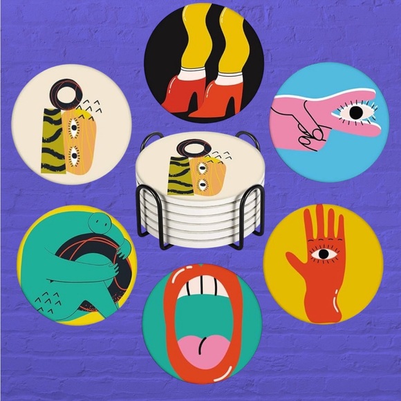 Colorful Artistic Coaster Set